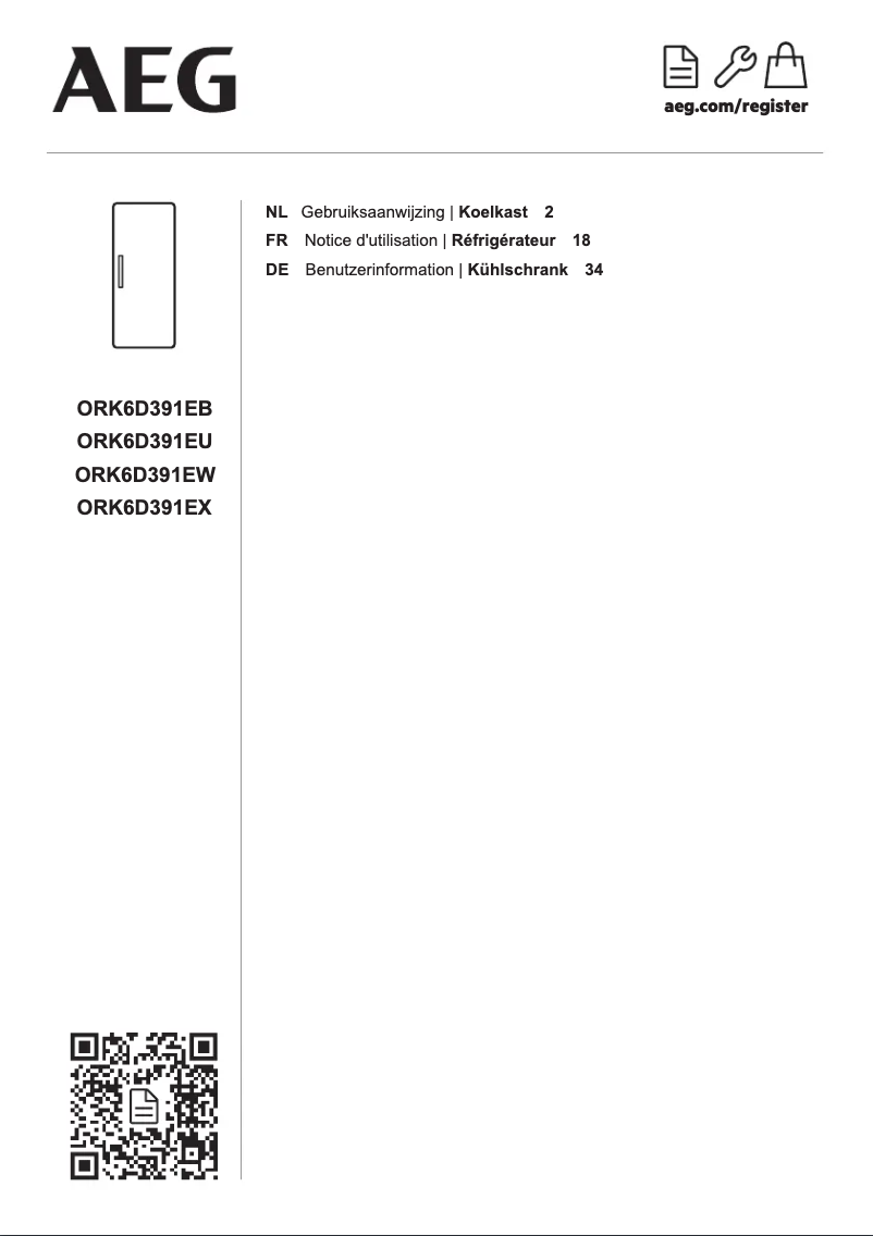 Page n°1 - Manuel utilisateur AEG ORK6D391EW
