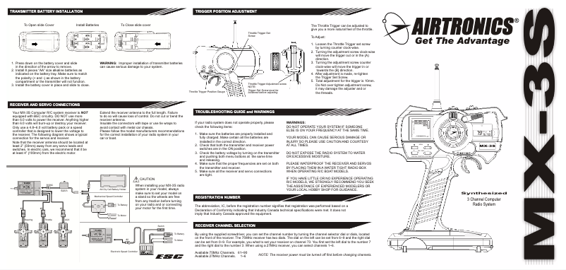 Page n°1 - Manuel utilisateur Sanwa MX3S