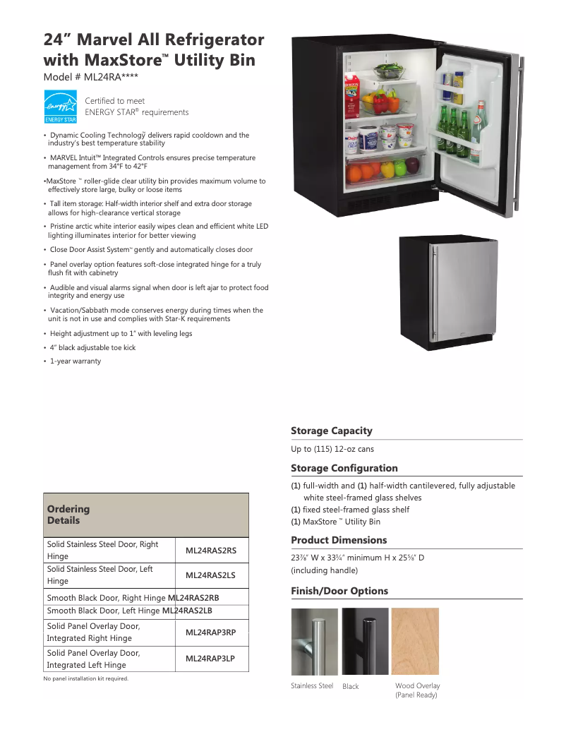 Image de la première page du manuel de l'appareil ML24RAS2LB