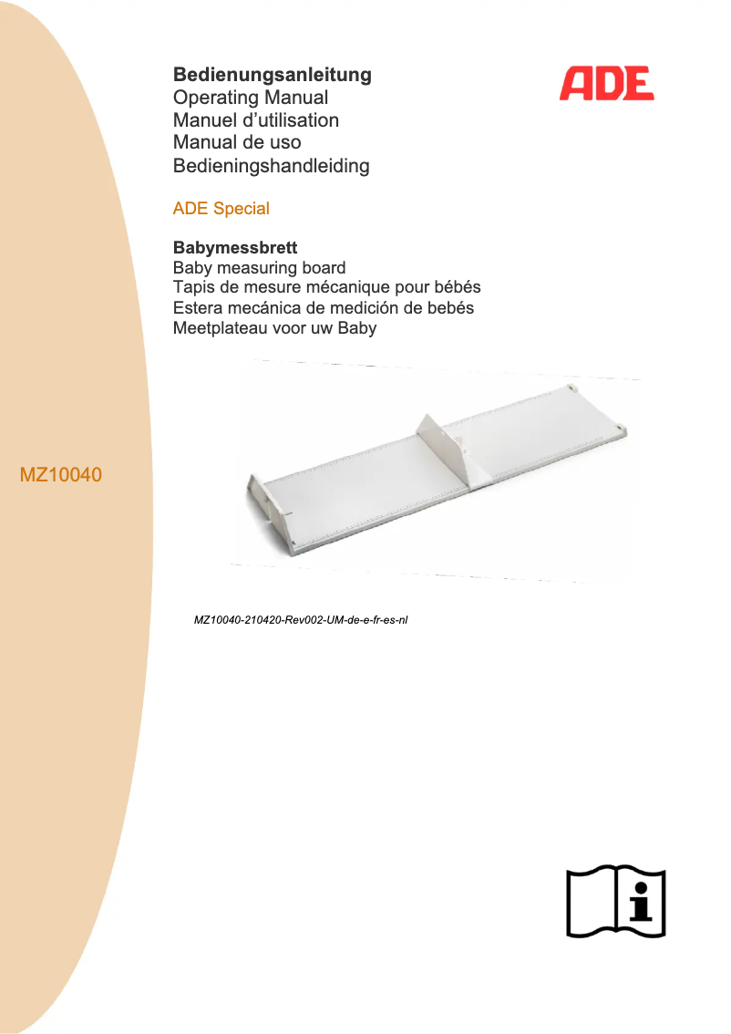 Image de la première page du manuel de l'appareil MZ10040