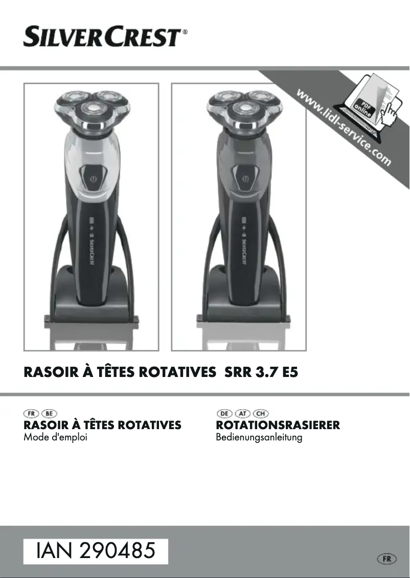 Page 1 de la notice Manuel utilisateur SilverCrest SRR 3.7 E5