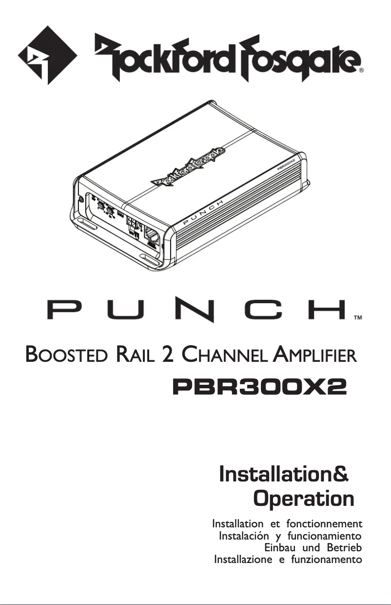 Page n°1 - Manuel utilisateur Rockford Fosgate PBR300X2