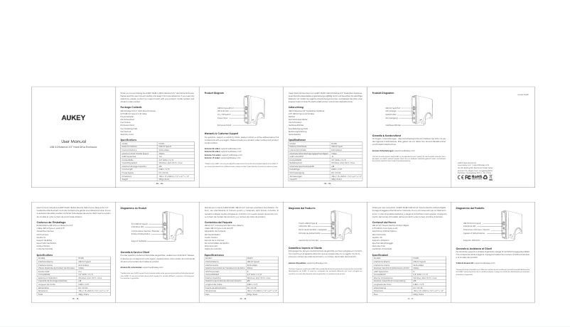 Página 1 del manual Manual de usuario Aukey DS-B01