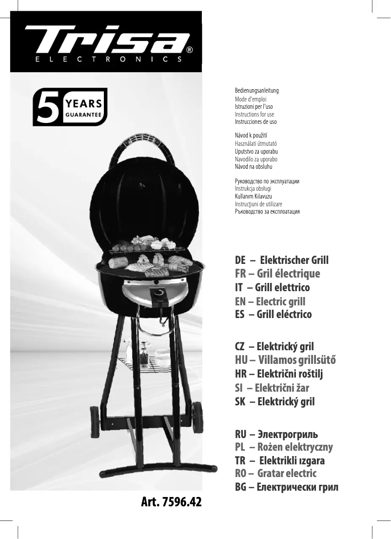 Image de la première page du manuel de l'appareil BBQ Star 2 in 1 7596.4212