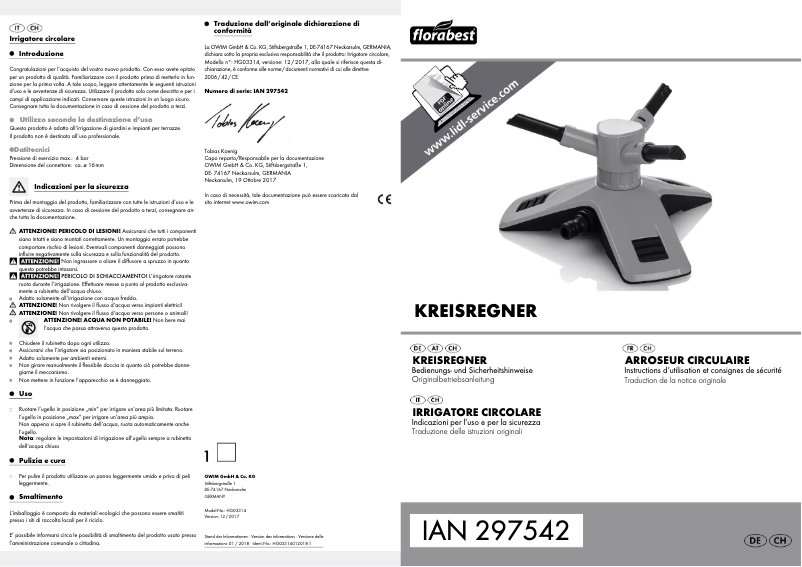 Image de la première page du manuel de l'appareil HG03314