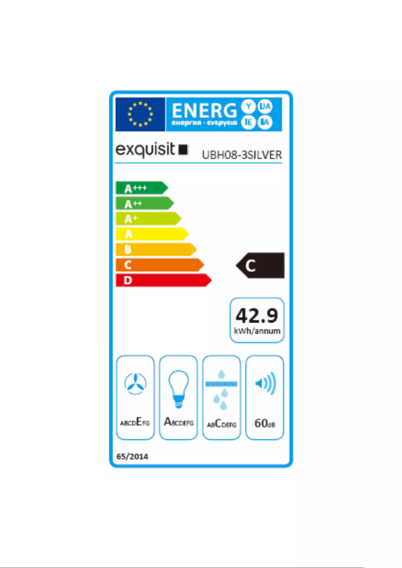 Page 1 de la notice Manuel utilisateur Exquisit UBH 08
