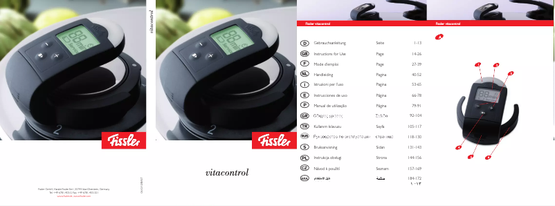 Page 1 de la notice Manuel utilisateur Fissler Vitacontrol