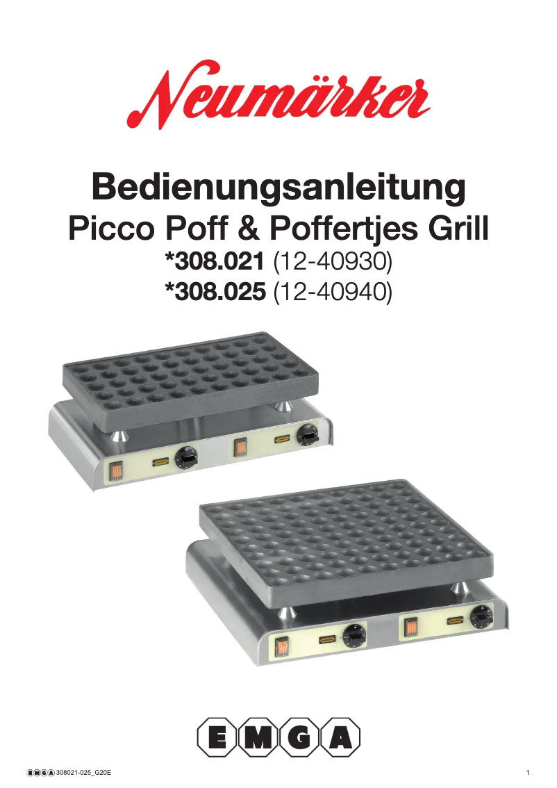 Page n°1 - Manuel utilisateur Neumärker 308021