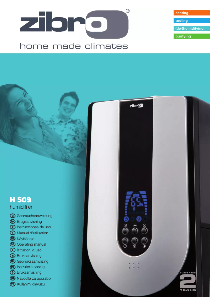 Page 1 de la notice Manuel utilisateur Zibro H 509