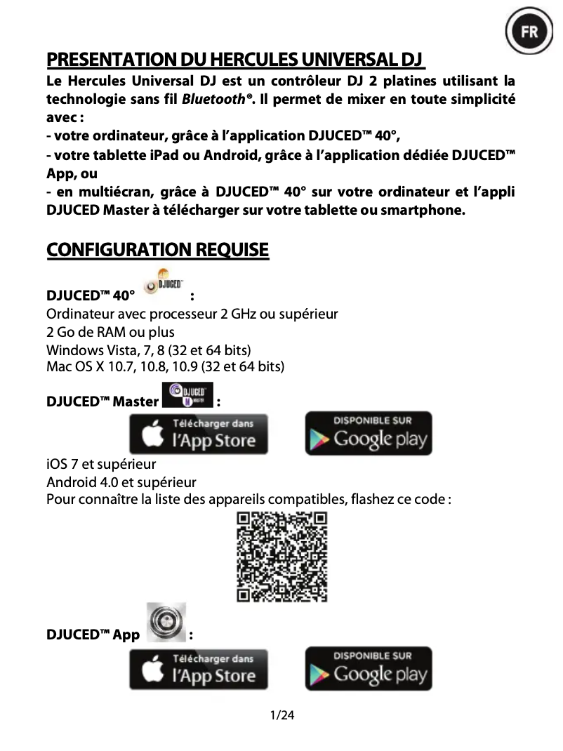 Image de la première page du manuel de l'appareil Universal DJ