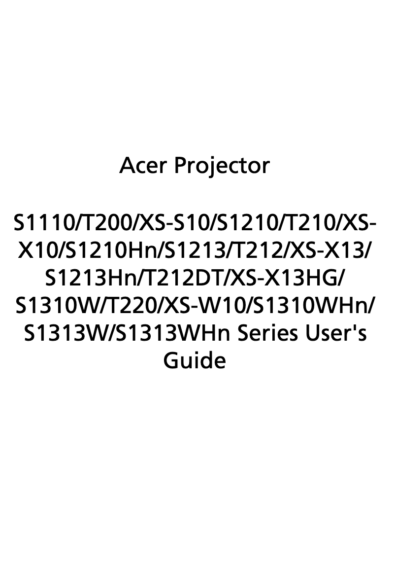 Page n°1 - Manuel utilisateur Acer S1213Hn