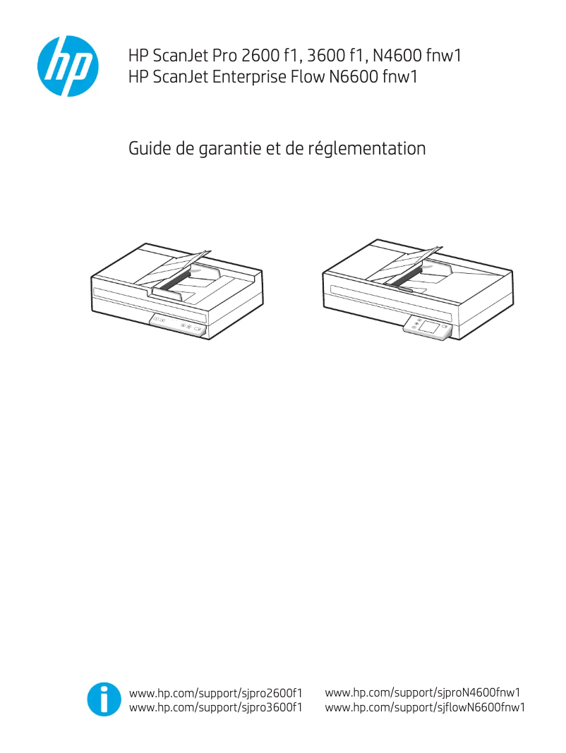 Page n°1 - Manuel utilisateur HP ScanJet Pro 3600 f1