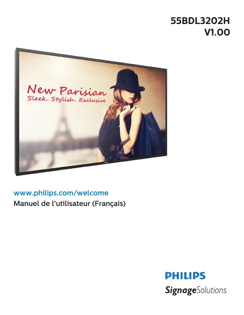 Page 1 de la notice Mode d'emploi Philips Signage Solutions 55BDL3202H
