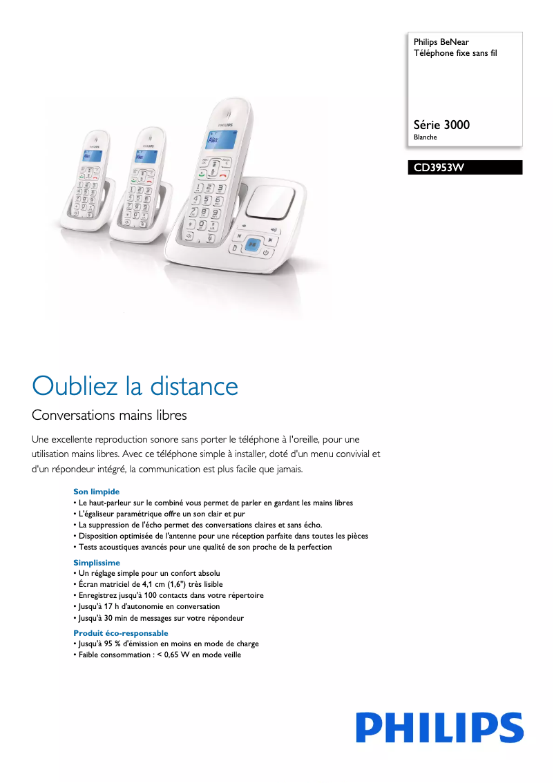 First page image of the manual for BeNear CD3953W