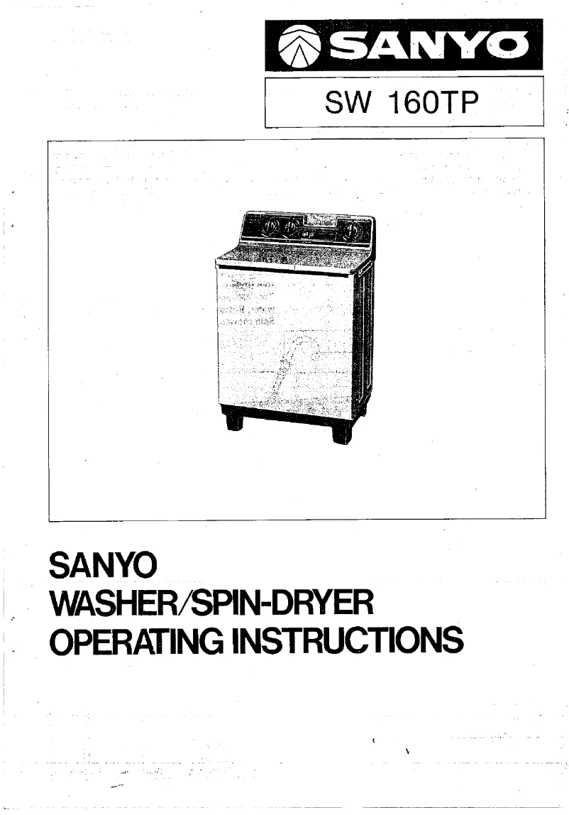 Page n°1 - Manuel utilisateur Sanyo SW-160TP