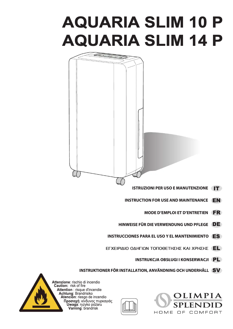 Image de la première page du manuel de l'appareil Aquaria Slim 10 P