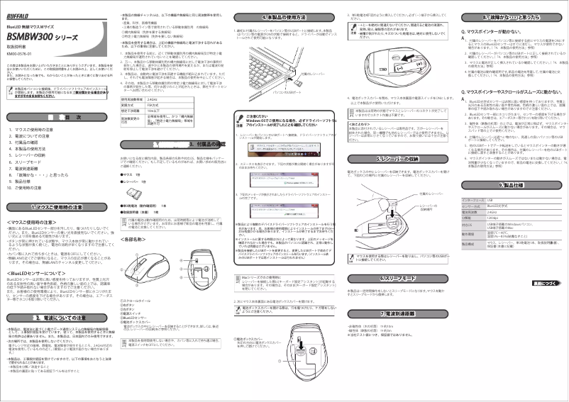 Image de la première page du manuel de l'appareil BSMBW300M