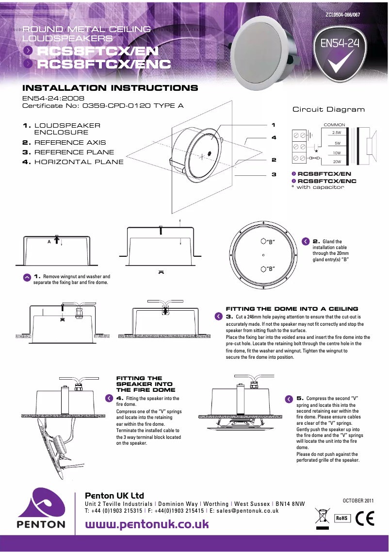 Image de la première page du manuel de l'appareil RCS8FTCX/EN