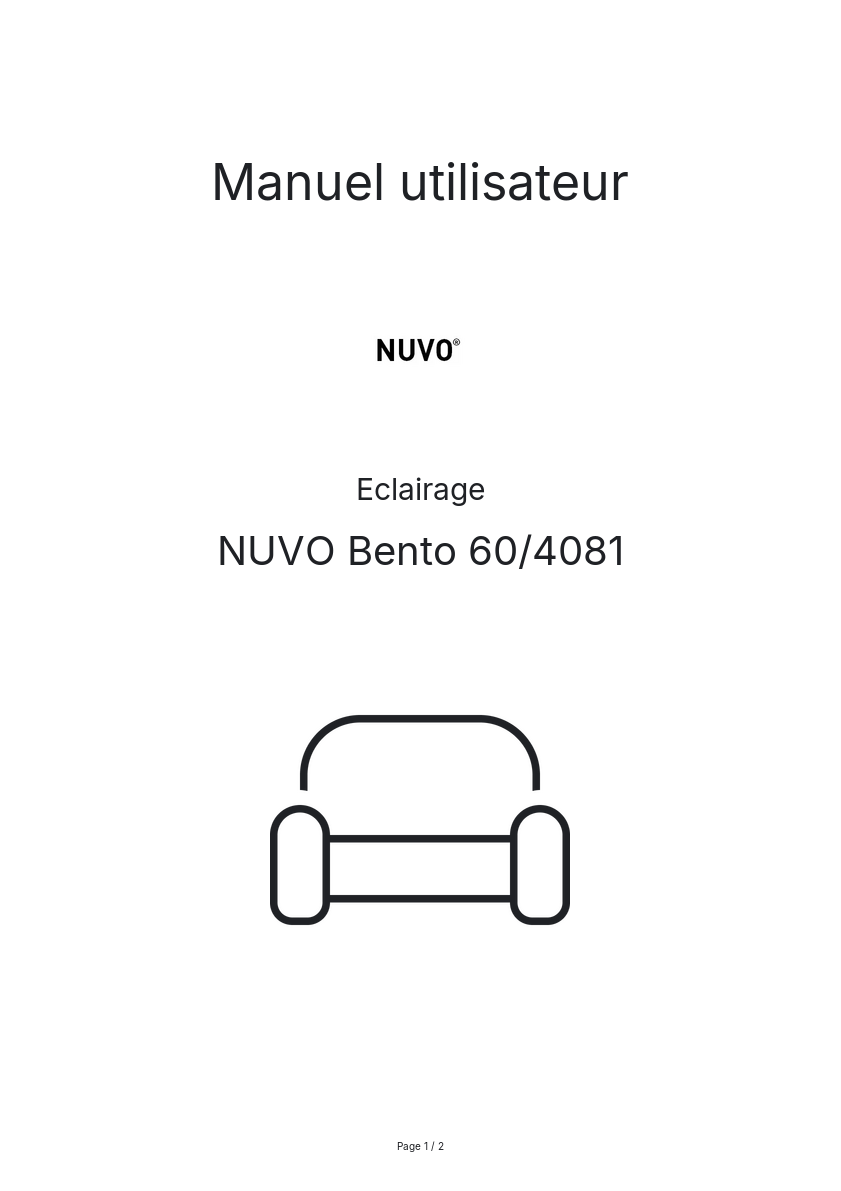 Image de la première page du manuel de l'appareil Bento 60/4081
