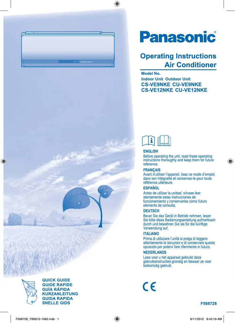 Página 1 del manual Manual de usuario Panasonic CS-VE12NKE