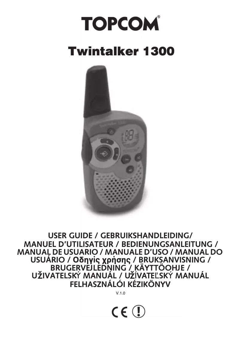 Page 1 de la notice Manuel utilisateur Topcom Twintalker 1300