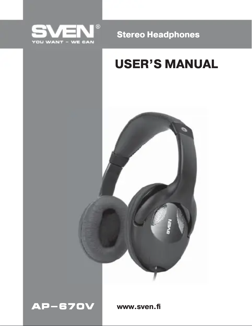 Page 1 de la notice Manuel utilisateur Sven AP-670V