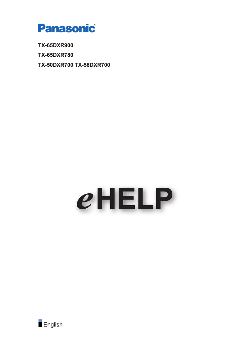 Image de la première page du manuel de l'appareil TX-50DXR700