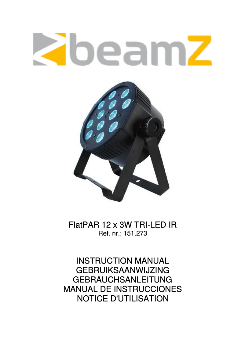 Image de la première page du manuel de l'appareil FlatPAR 151.273