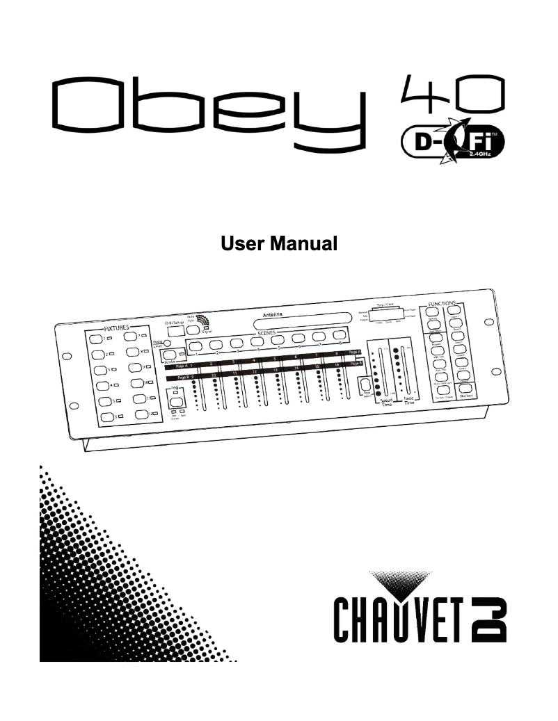 Page 1 de la notice Manuel utilisateur Chauvet Obey 40