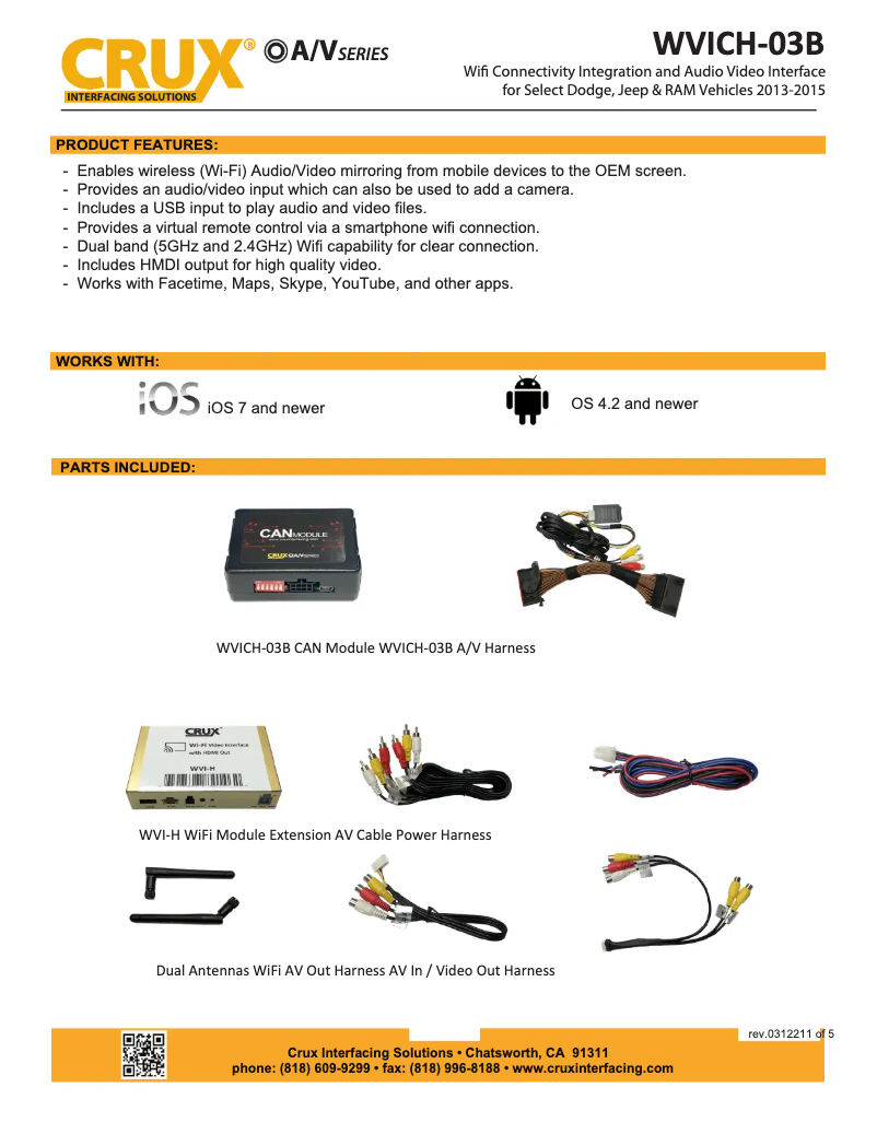 Image de la première page du manuel de l'appareil WVICH-03