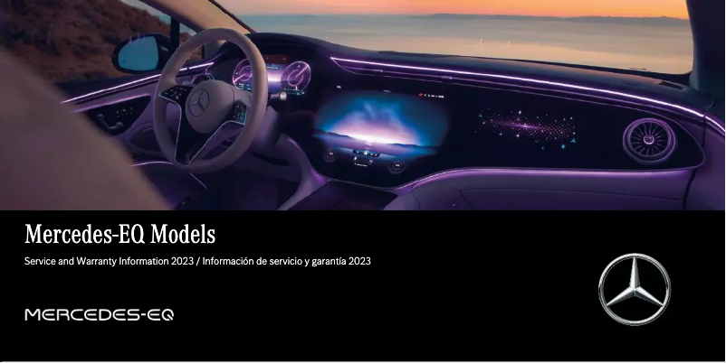Page 1 de la notice Informations de garantie Mercedes-Benz EQS Sedan (2023)