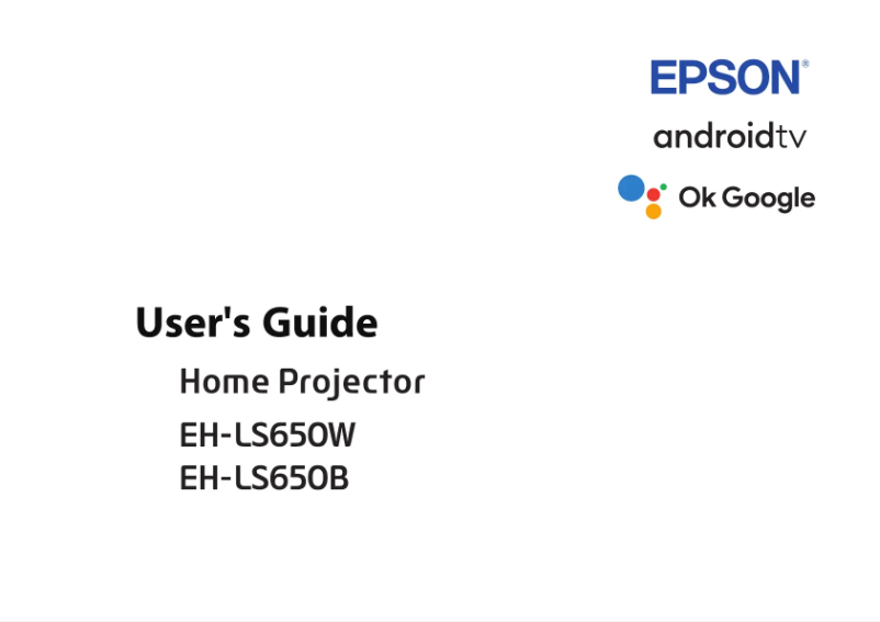 Image de la première page du manuel de l'appareil EH-LS650B