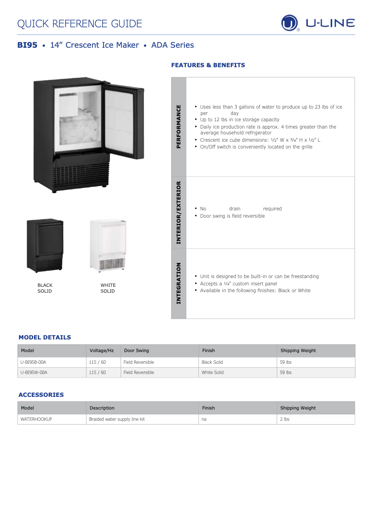 Image de la première page du manuel de l'appareil U-BI95