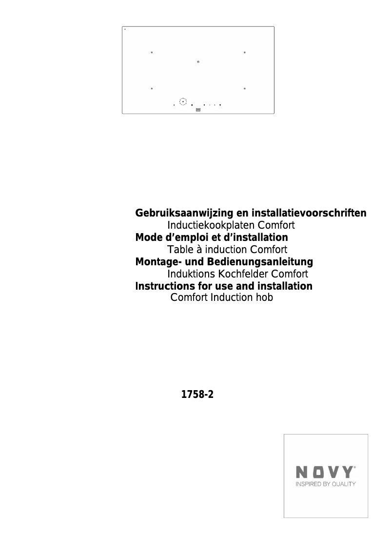 Page n°1 - Manuel utilisateur Novy Comfort 1758