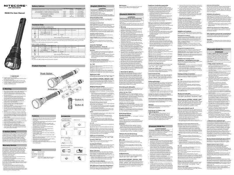 Image de la première page du manuel de l'appareil MH40 Pro
