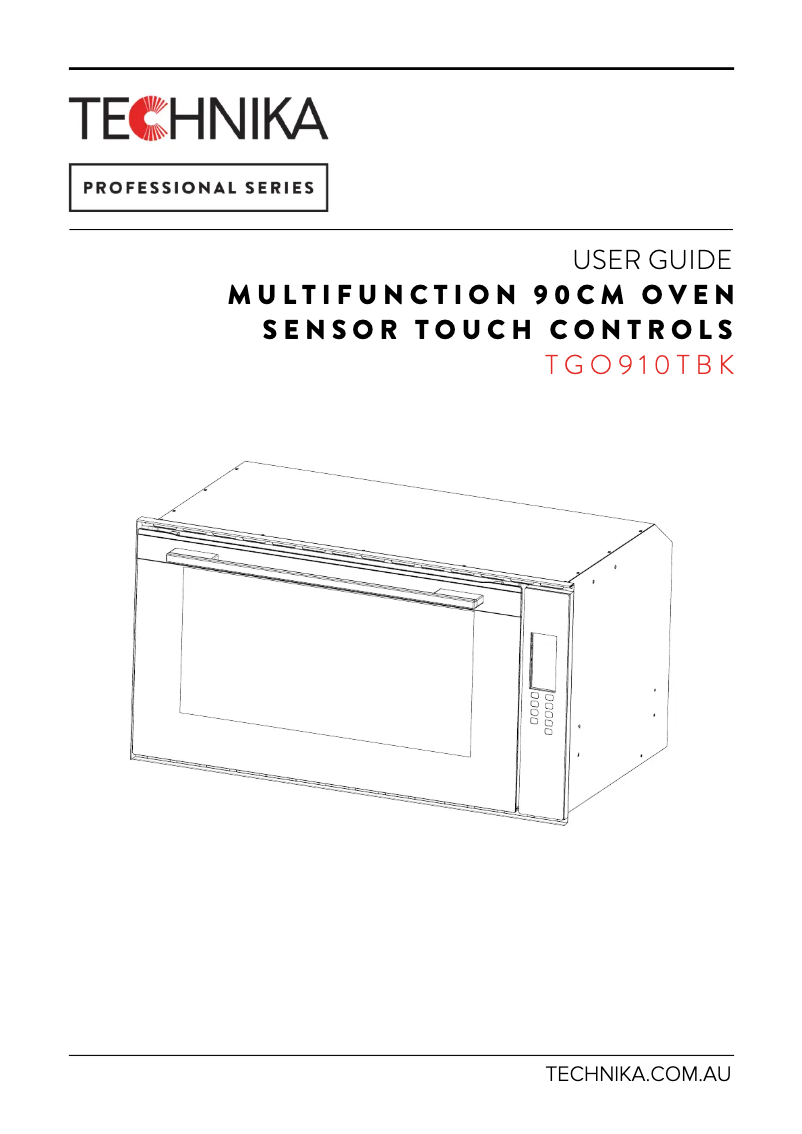 Page 1 de la notice Manuel utilisateur Technika TGO910TBK
