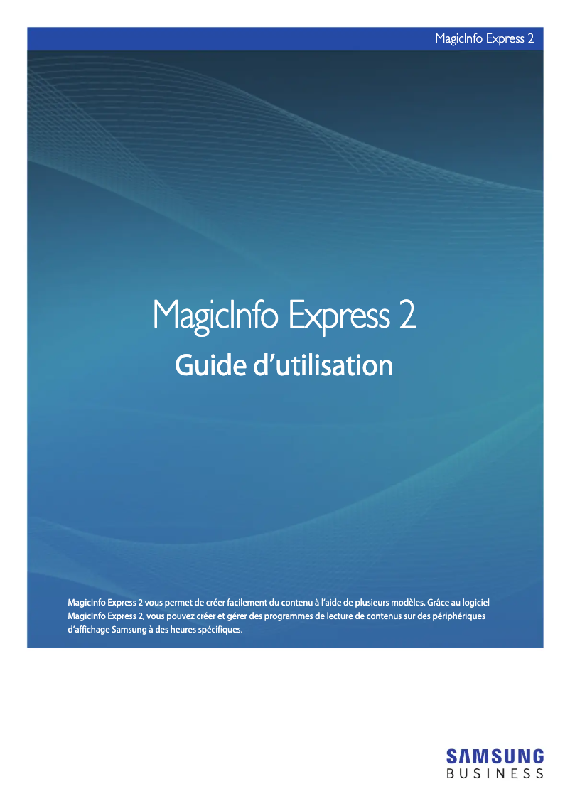 Page n°1 - Manuel utilisateur Samsung LH32MLEPLSC