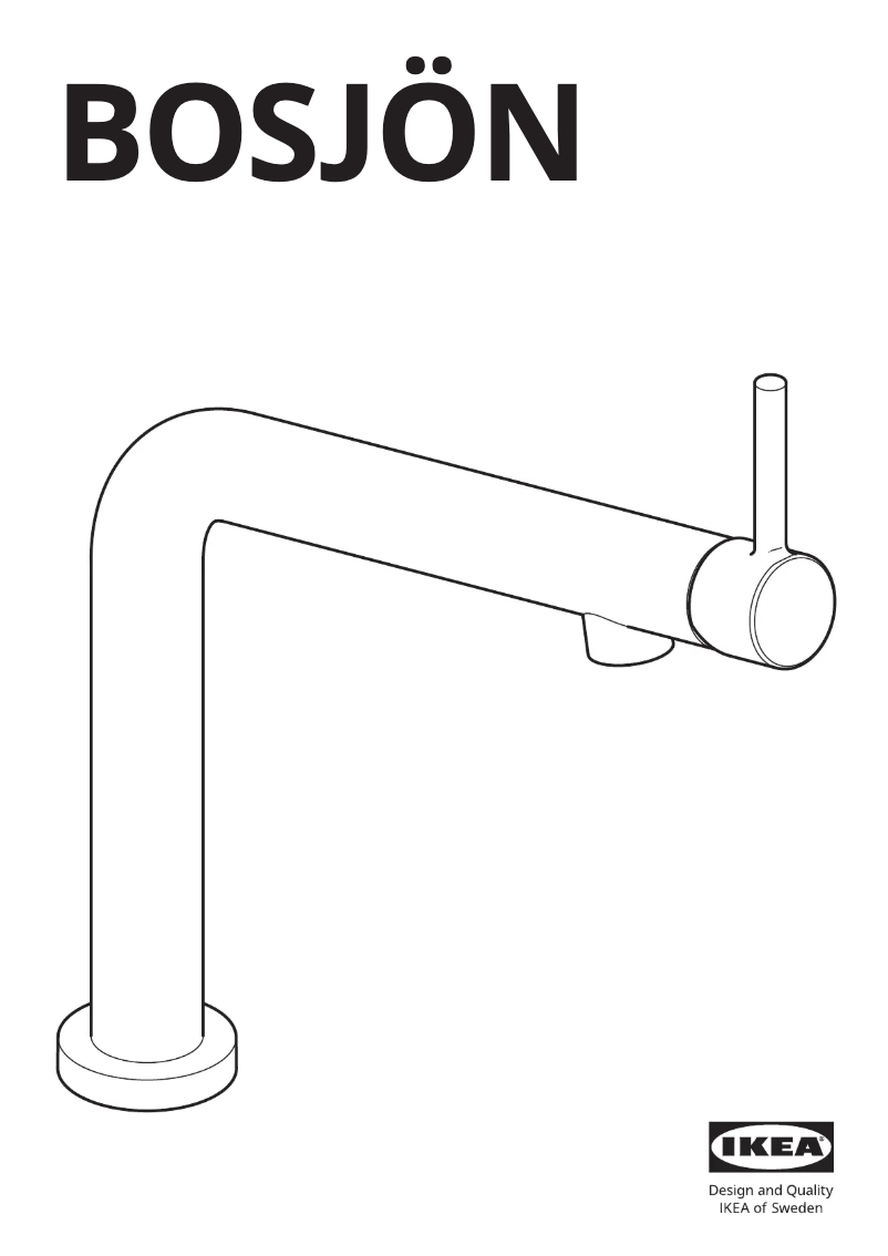 Imagen de la primera página del manual del dispositivo BOSJÖN 805.072.79