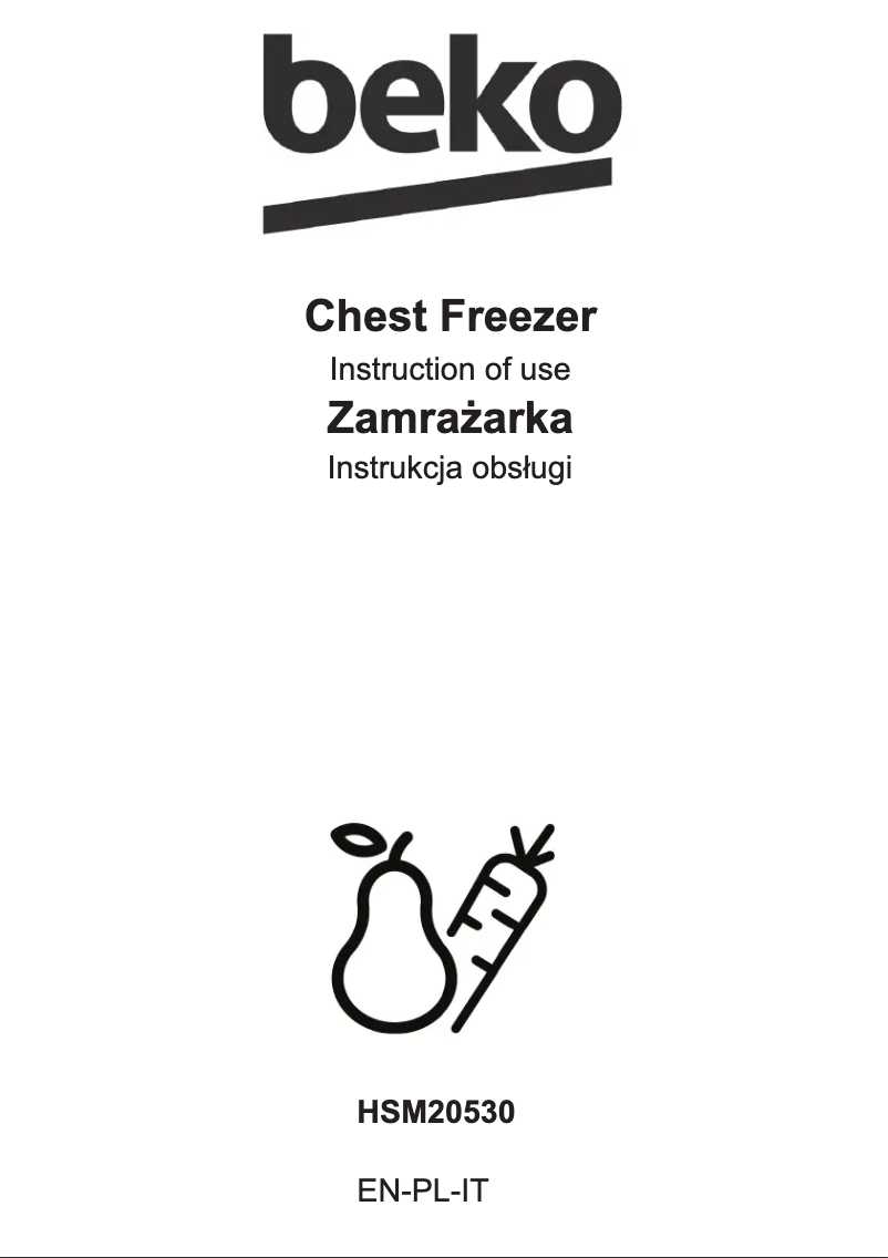 Page 1 de la notice Manuel utilisateur Beko HSM20530