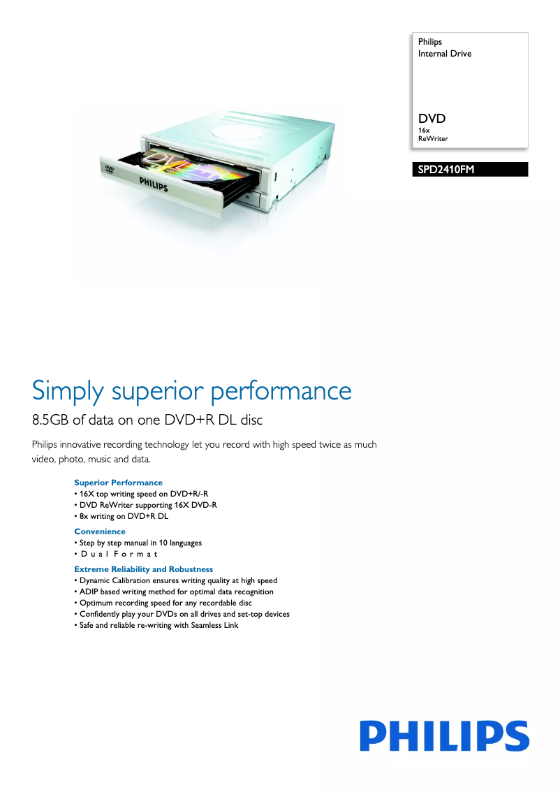 Page n°1 - Brochure Philips SPD2410FM