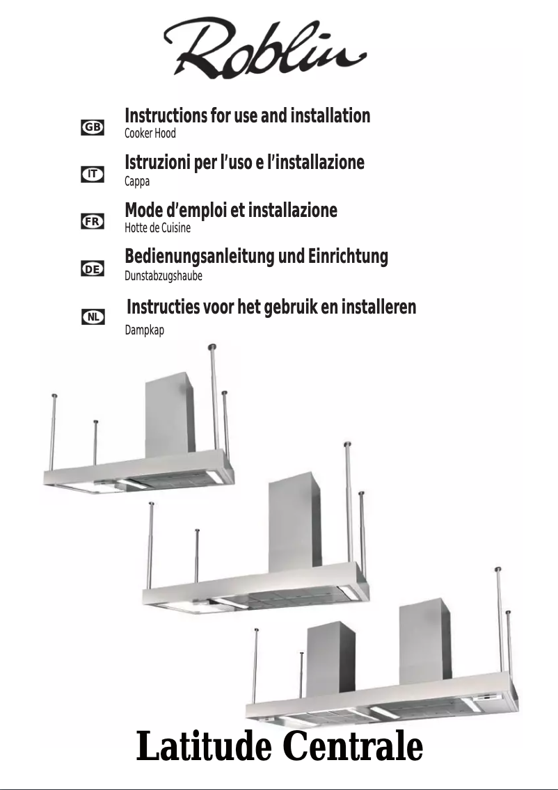 Página 1 del manual Manual de usuario Roblin Latitude 1500 Centrale