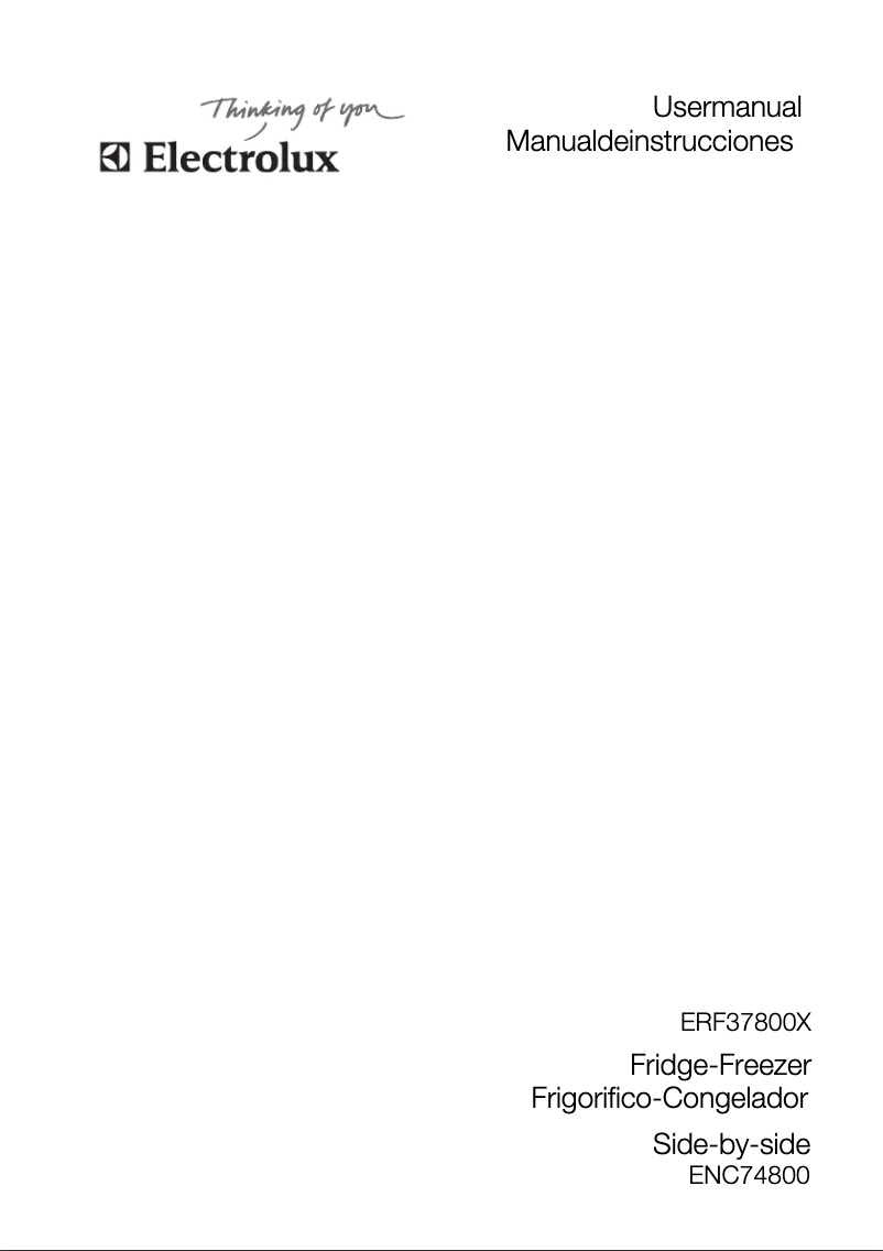 Imagen de la primera página del manual del dispositivo ERF 37800 X