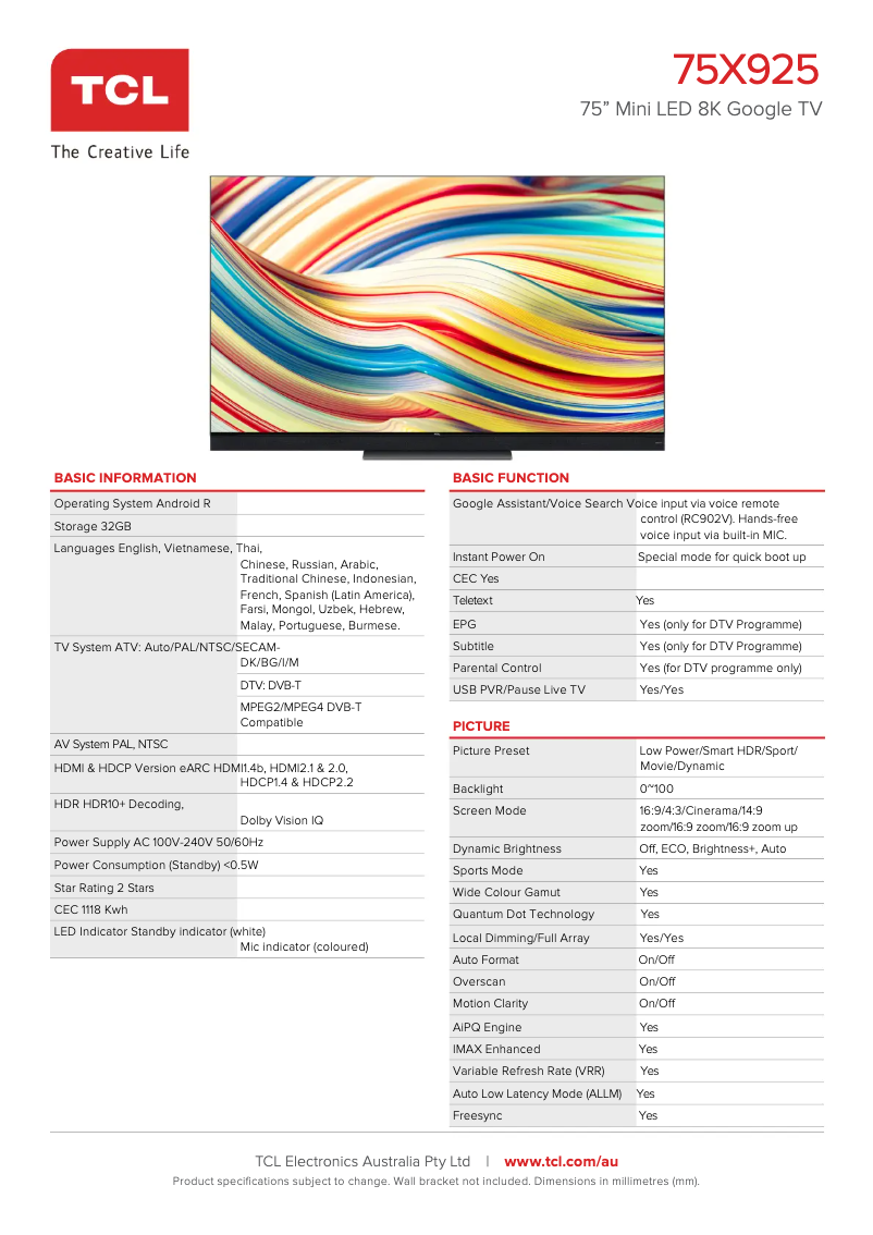 Image de la première page du manuel de l'appareil 75X925