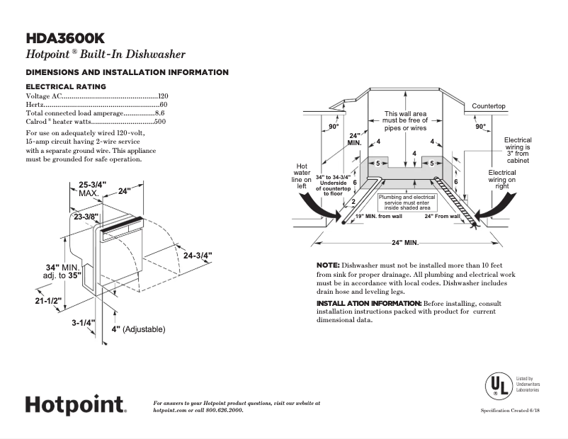 Image de la première page du manuel de l'appareil HDA3600KBB
