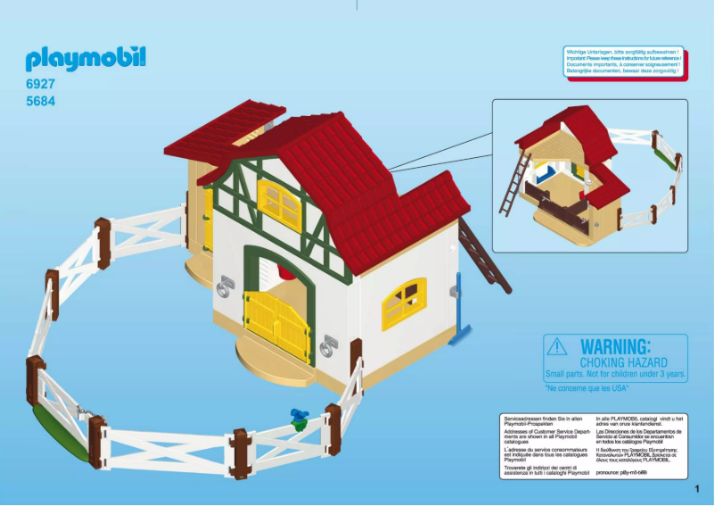 Page n°1 - Manuel utilisateur Playmobil Country Pony Farm