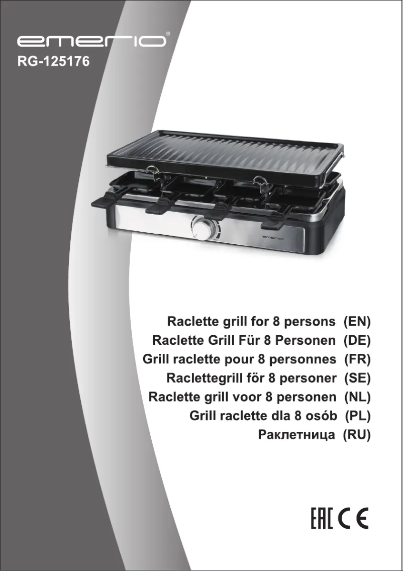 Page n°1 - Manuel utilisateur Emerio RG-125176