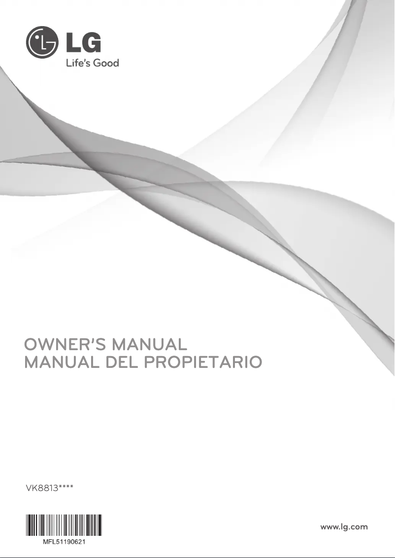 Page 1 de la notice Manuel utilisateur LG VK8813XR