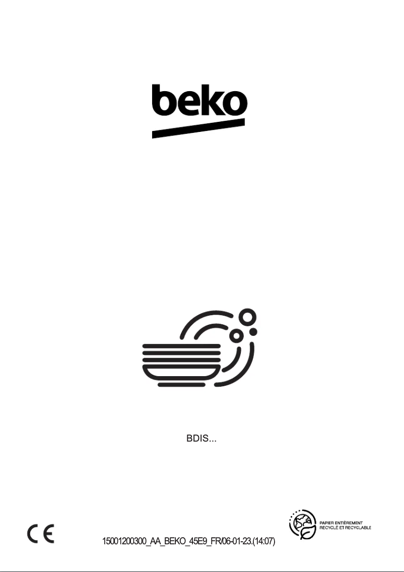 Page 1 de la notice Manuel utilisateur Beko BDIS36020