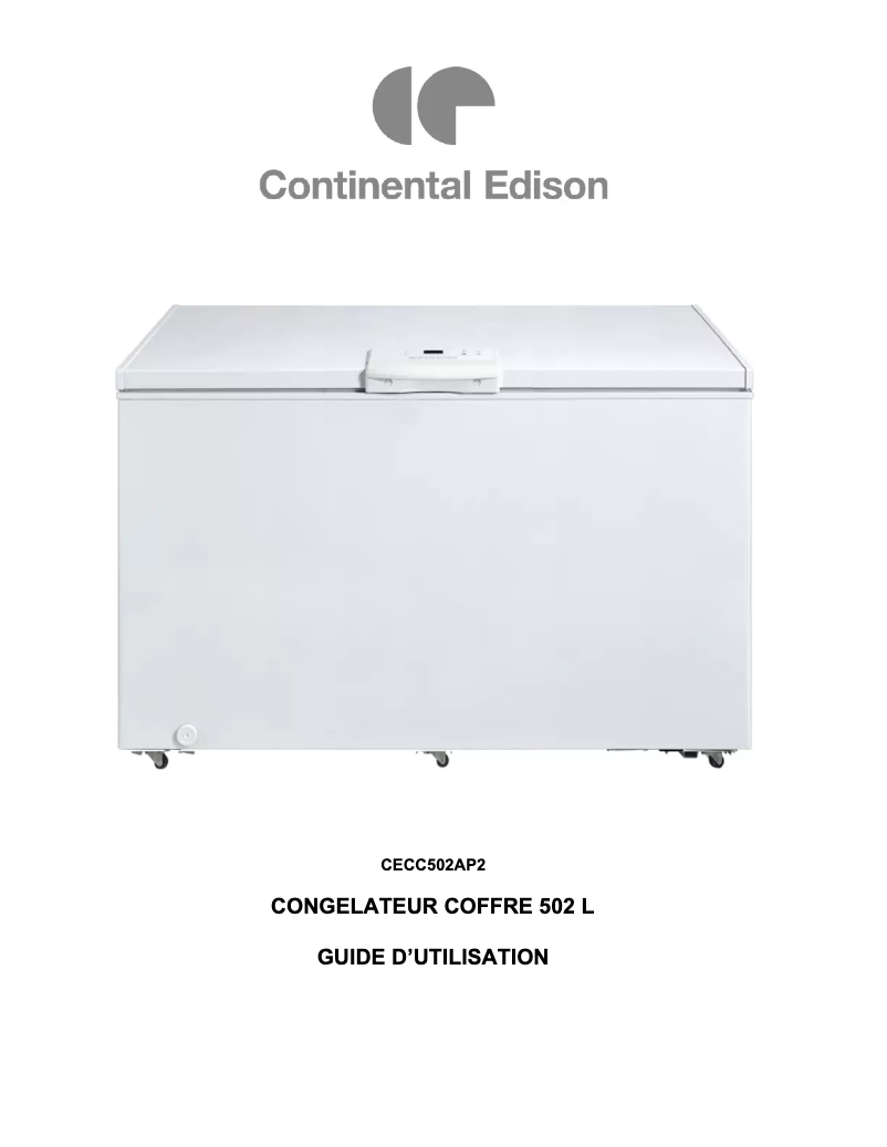 Image de la première page du manuel de l'appareil CECC502AP