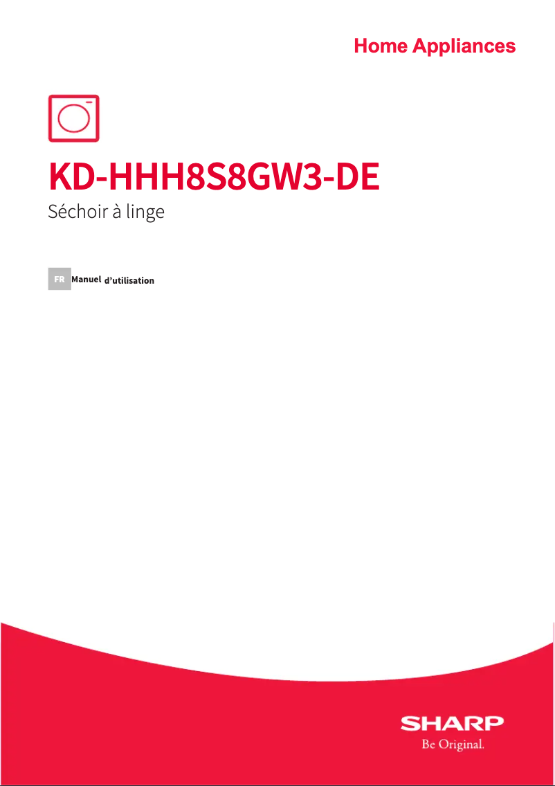 Page 1 de la notice Manuel utilisateur Sharp KD-HHH8S8GW3-DE